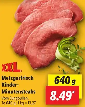 Lidl Metzgerfrisch Rinder Minutensteaks Angebot