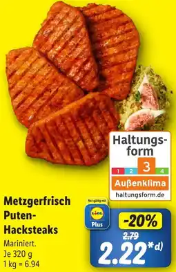 Lidl Metzgerfrisch Puten Hacksteaks Angebot