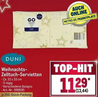 METRO Duni Weihnachts Zelltuch Servietten Angebot