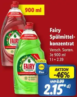 Lidl Fairy Spülmittelkonzentrat Angebot