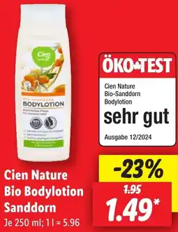 Lidl Cien Nature Bio Bodylotion Sanddorn Angebot