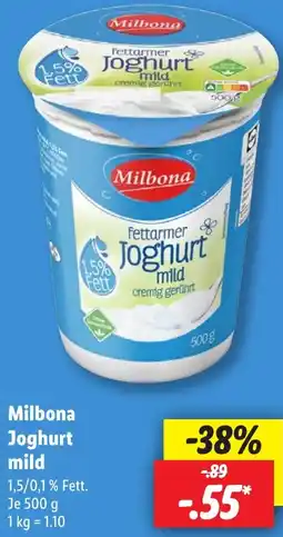 Lidl Milbona Joghurt mild Angebot