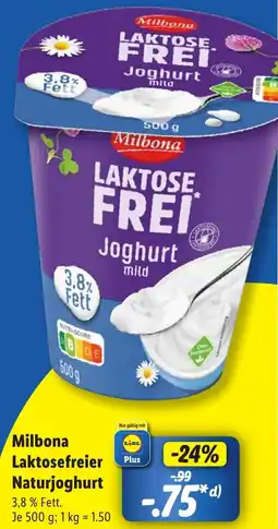 Lidl Milbona Laktosefreier Naturjoghurt Angebot