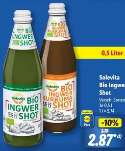 Lidl Solevita Bio Ingwer Shot Angebot