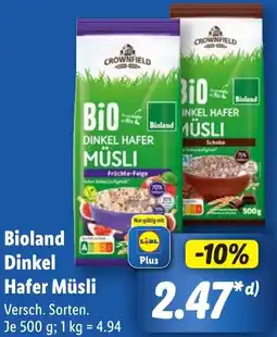 Lidl Bioland Dinkel Hafer Müsli Angebot