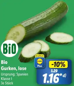 Lidl Bio Gurken, lose Angebot