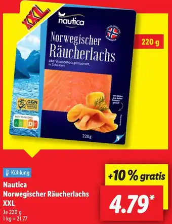 Lidl Nautica Norwegischer Räucherlachs XXL Angebot