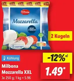 Lidl Milbona Mozzarella XXL Angebot