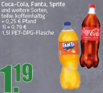 Ihr Frischmarkt Coca-Cola, Fanta, Sprite Angebot