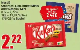 Ihr Frischmarkt Nestlé Smartles, Lion, Kitkat Minis oder Nesquik Mini Angebot