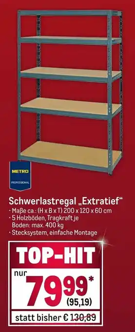 METRO Schwerlastregal Extratief Angebot