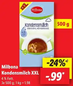 Lidl Milbona Kondensmilch XXL Angebot