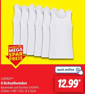 Lidl LIVERGY 6 Achselhemden Angebot