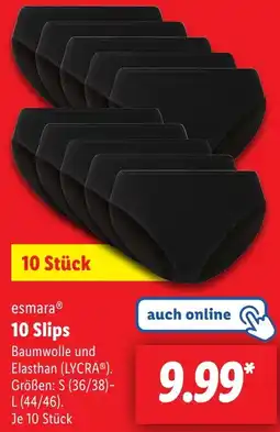 Lidl esmara 10 Slips Angebot