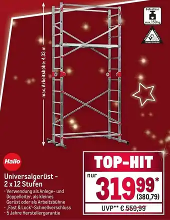 METRO Hailo Universalgerüst 2x12 Stufen Angebot