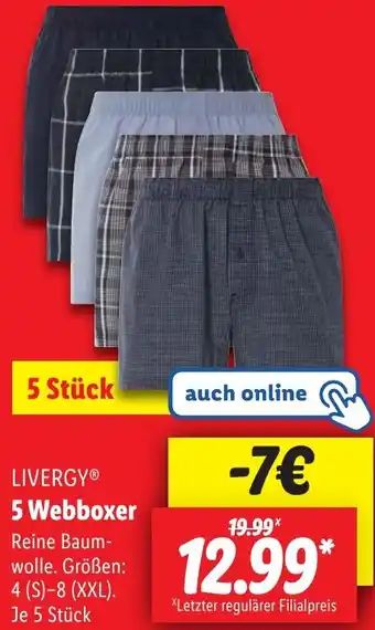 Lidl LIVERGY 5 Webboxer Angebot