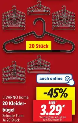 Lidl LIVARNO home 20 Kleiderbügel Angebot