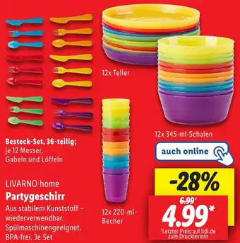 Lidl LIVARNO home Partygeschirr Angebot