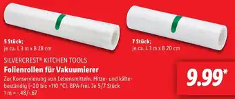 Lidl SILVERCREST KITCHEN TOOLS Folienrollen für Vakuumierer Angebot