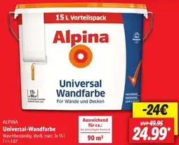 Lidl ALPINA Universal Wandfarbe Angebot