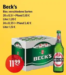 Trink und Spare Beck's Bier Angebot