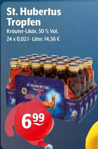 Trink und Spare St. Hubertus Tropfen Kräuter-Likör, 30 % Vol. Angebot