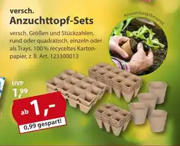 Sonderpreis Baumarkt versch. Anzuchttopf-Sets Angebot