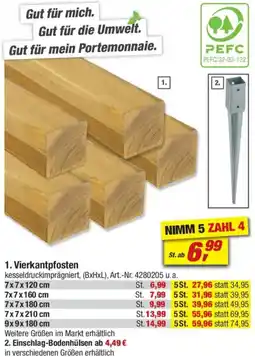 toom Baumarkt Vierkantpfosten Angebot