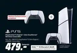 MediaMarkt Ps5 playstation5 digital + 2ten dualsense wireless controller Angebot