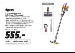 MediaMarkt Dyson v15 detect absolute kabelloser akkusauger Angebot