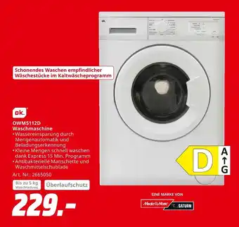 MediaMarkt Ok. waschmaschine owm5112d Angebot