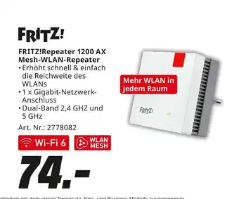 MediaMarkt Fritz! repeater 1200 ax Angebot