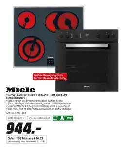 MediaMarkt Miele twinset comfort elektro h 2459 e + km 6003 lpt einbauherdset Angebot