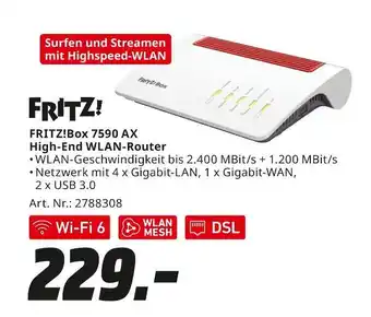 MediaMarkt Fritz! box 7590 ax high-end wlan-router Angebot