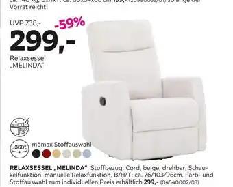 Mömax Relaxsessel „melinda“ Angebot