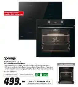 MediaMarkt Gorenje black induction set 2 backofenset mit induktion Angebot