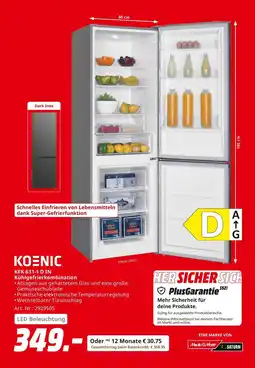 MediaMarkt Koenic kfk 631-1 d in kühlgefrierkombination Angebot