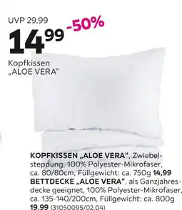 Mömax Kopfkissen „aloe vera“ oder bettdecke „aloe vera“ Angebot