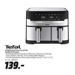 MediaMarkt Tefal ey905d dual easy fry & grill heißluftfritteuse Angebot