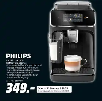 MediaMarkt Philips ep 2331/10 2300 kaffeevollautomat Angebot