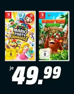 MediaMarkt Nintendo super mario party jamboree oder donkey kong country returns hd Angebot