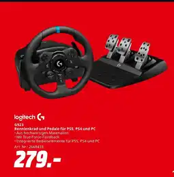 MediaMarkt Logitech g923 rennlenkrad und pedale für ps5, ps4 und pc Angebot