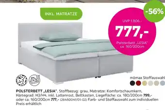 Mömax Polsterbett „lesia“ Angebot