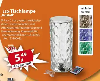 Sonderpreis Baumarkt LED-Tischlampe „Kristall" Angebot