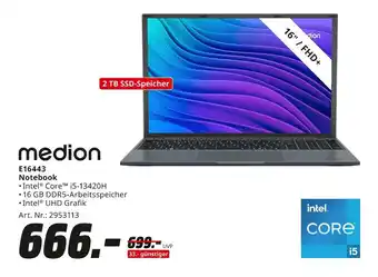 MediaMarkt Medion notebook e16443 Angebot