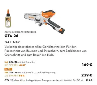 STIHL Stihl akku-gehölzschneider gta 26 Angebot