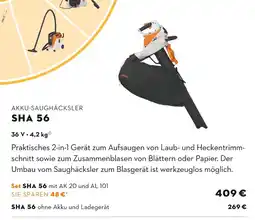 STIHL Stihl akku-saughäcksler sha 56 Angebot