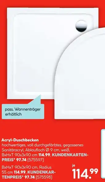 Hellweg Acryl-duschbecken Angebot