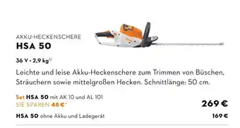 STIHL Stihl akku-heckenschere hsa 50 Angebot