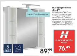 Hellweg Valblue led-spiegelschrank „eco 2“ Angebot